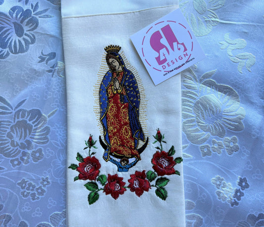 Our Lady of Guadalupe Stole - Blue coloring